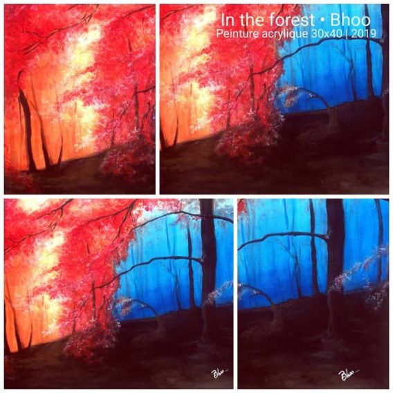 tableau in the forest, thinkofit.fr,bhoo,think of it, peinture,toile,